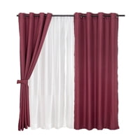 Mashini - Set Cortina Jqd Rustica 8Pzas Argolla 140X220 Burd