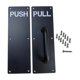 thumbnail image 5 of Tiradores De Puerta De Acero Inoxidable Tiradores Resistentes Para Hoteles Hogares Públicos Push Pull Negro, 5 of 5
