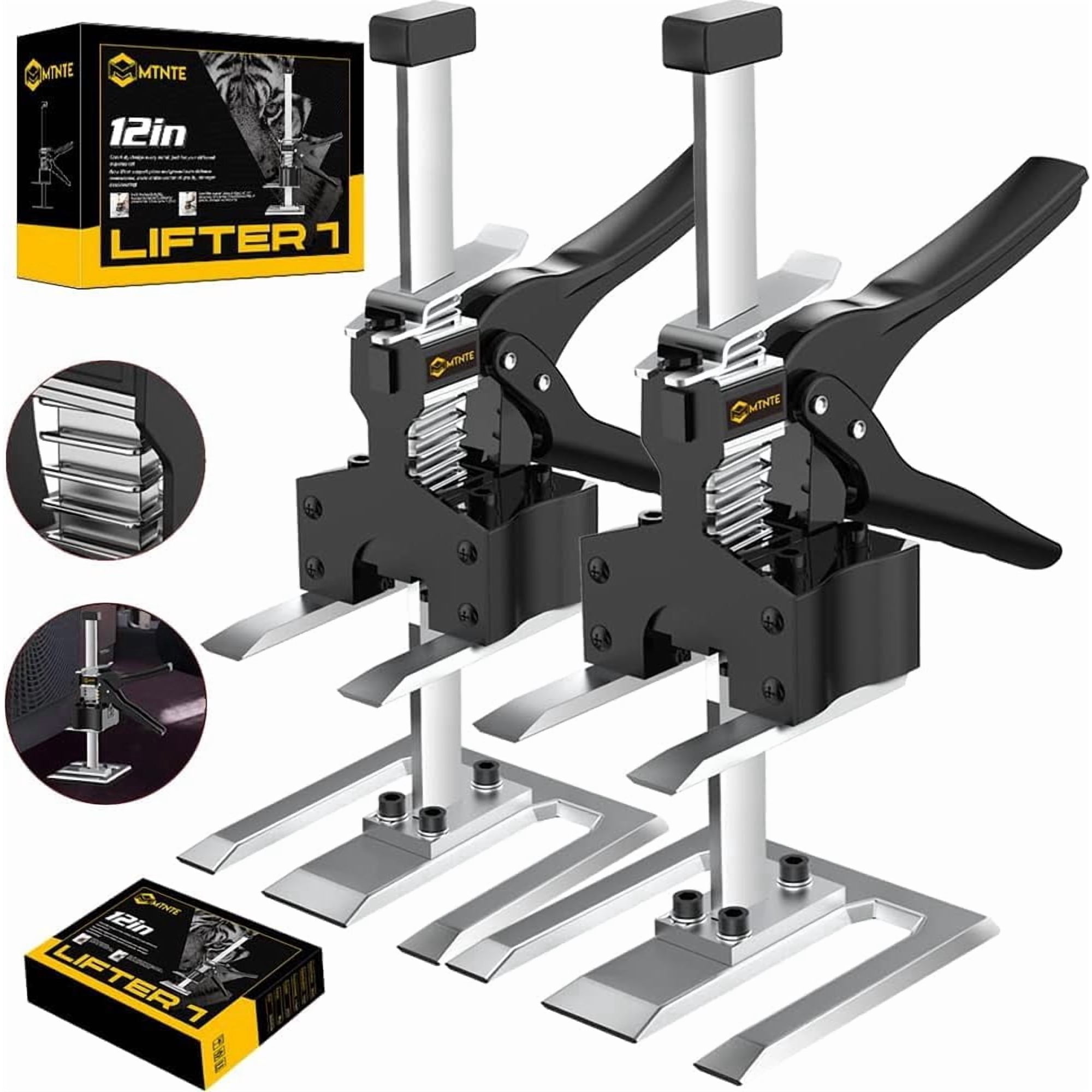 Gato Elevador Para Muebles Mtnte De 12 Pulgadas, Capacidad De Carga De 150 Kg, Elevación De 17 Cm