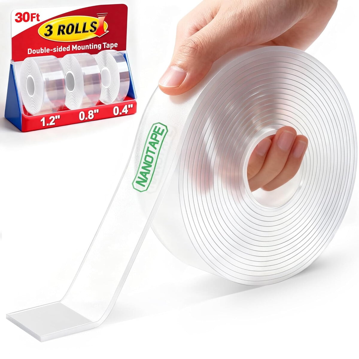 Ugnel - Cinta Doble Faz 3 Rollos 9m Nano Adhesiva Fuerte