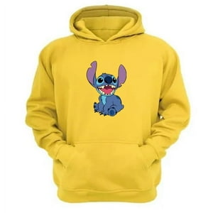 Genérico - Polerón Canguro Extraterrestre Azul Amarillo Talla L Unisex