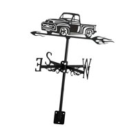 Magideal - Veleta Negra Para Camioneta, Adorno Para Camión, Accesorios Artesanales, Veleta De Metal, Indicador De Dirección Del Viento Para Granja Al Aire Libre