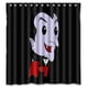 thumbnail image 1 of Cortina de ducha de baño con diseño de vampiro de cabeza grande, con ganchos, tamaño 66 x 72 pulgadas, 1 of 3