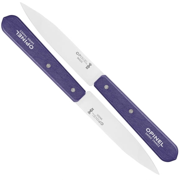 Cuchillos mondadores OPINEL No. 112, 2 piezas, acero Sandvik, morado