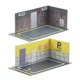 thumbnail image 5 of 2x 1/24 Modelo De Coche Diorama Estacionamiento Paisaje Pantalla Escena YellowWallGrayWall, 5 of 5