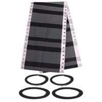 Ioensy - Tela De Repuesto Para Sillón Reclinable, Tela De Repuesto Impermeable Para Césped, Patio Trasero, Negro, Gris + Cuerda