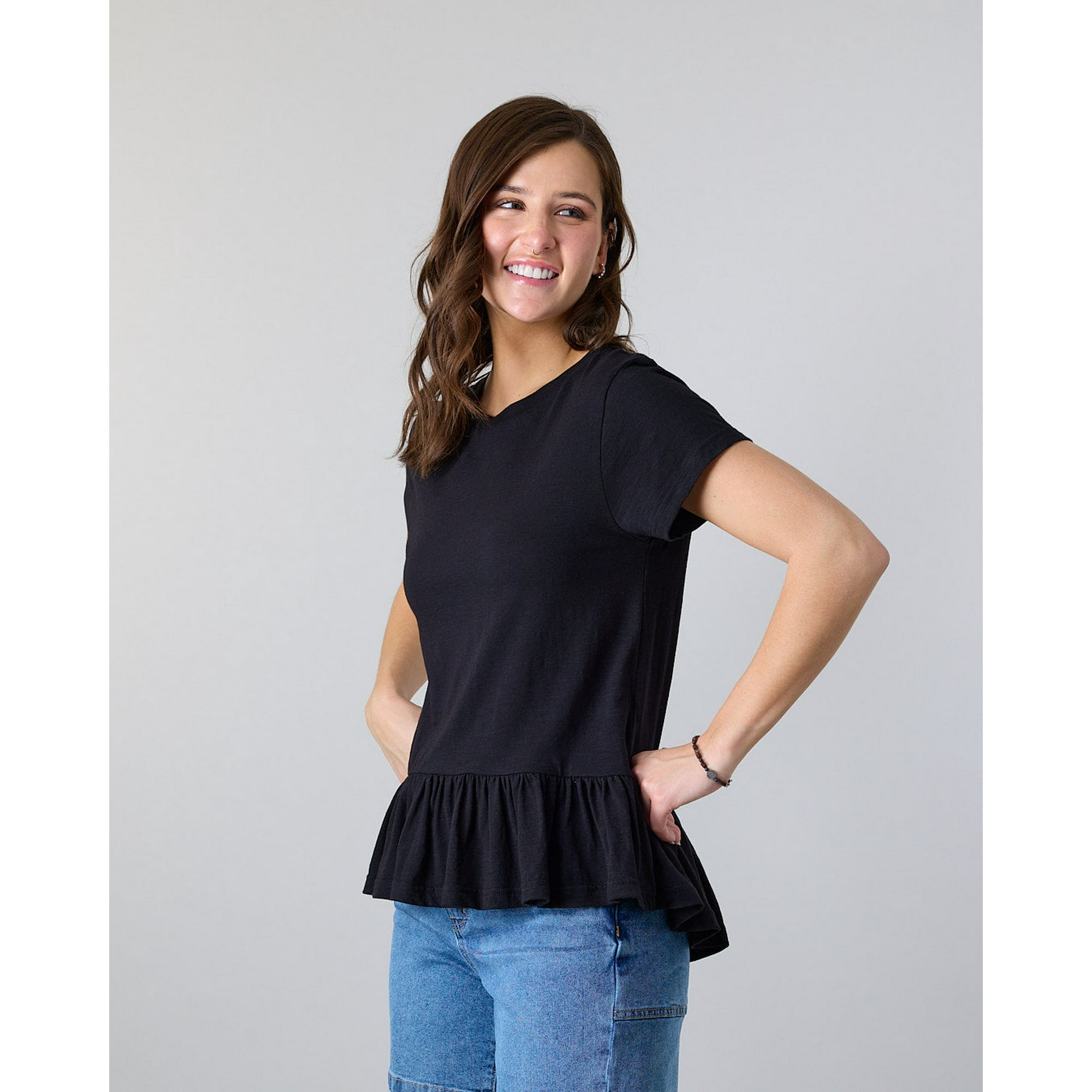 Polera Mujer Ruedo Con Vuelos Polemic