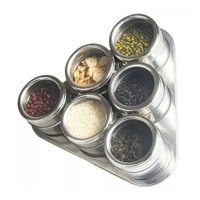 Genérico - Especieros Condimentos Cocina Magnéticos Metal Triangular