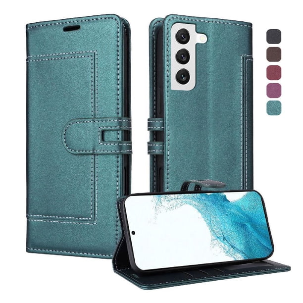 Premium Wallet Case for Samsung Galaxy S23 Plus with Card Slots & Kickstand, Flip Cover Green