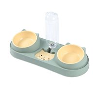 Ioensy - Comedero Para Mascotas Bebedero Estación De Alimentación Para Mascotas Soporte Elevado Plato Tazones Desmontable Verde