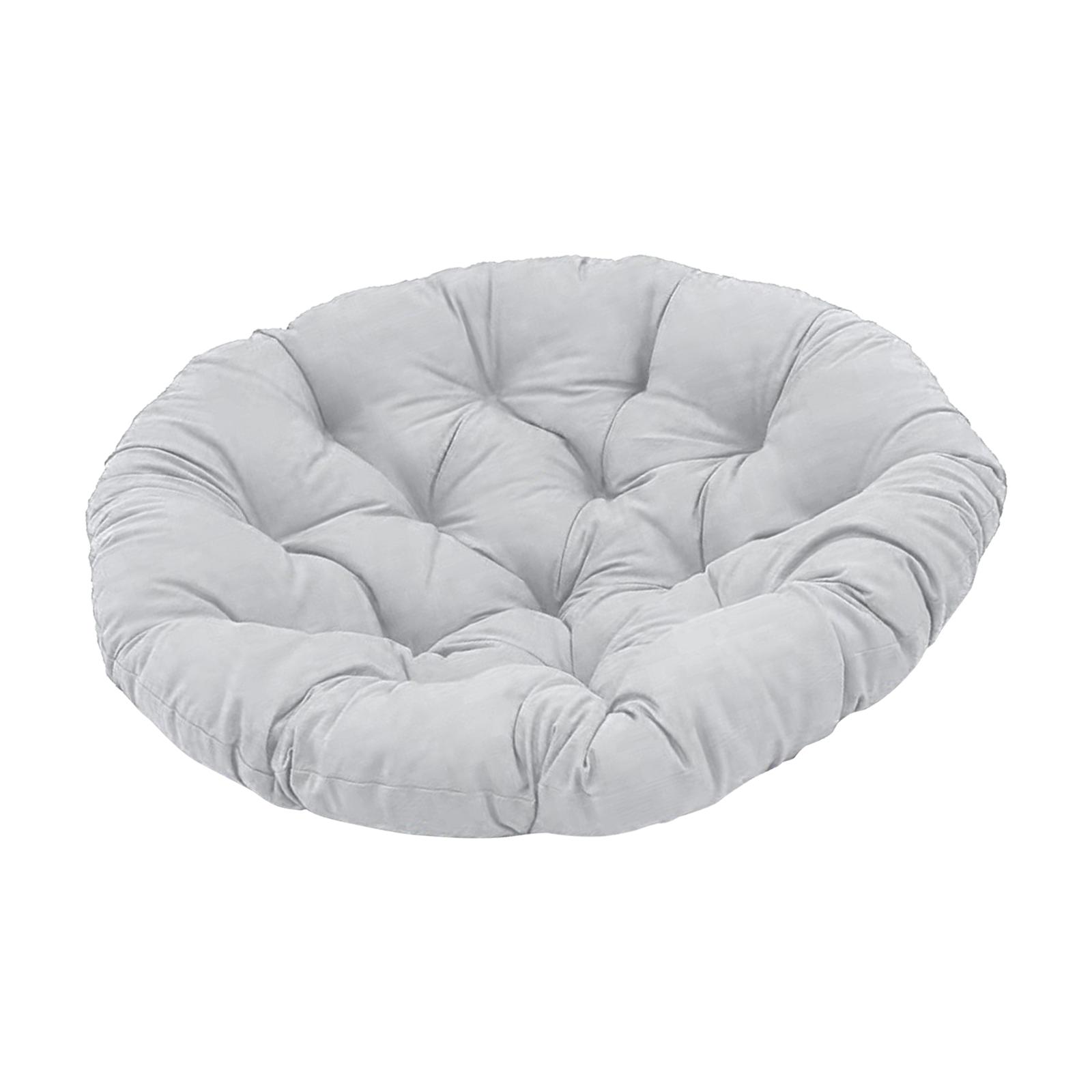 Magideal - Cojín Acolchado Para Asiento, Cojín Para Silla Con Forma De Huevo, Cojín Para Silla Colgante, Tela Suave, Cojín Grueso Para Silla De Patio, Diámetro D Gris Claro