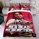 thumbnail image 4 of Red Dead Redemption Conjunto de sábanas temático, trío de piezas, cómodo y amigable con la piel, diseño único, regalo de decoración para el hogar para familiares, amigos y fans, 90 cm * 190 cm, 4 of 6