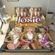 thumbnail image 1 of Josie y las Gatitas Conjunto de sábanas temático, trío de piezas, cómodo y amigable con la piel, diseño único, regalo de decoración para el hogar para familiares, amigos y fans,140cm *210cm, 1 of 6