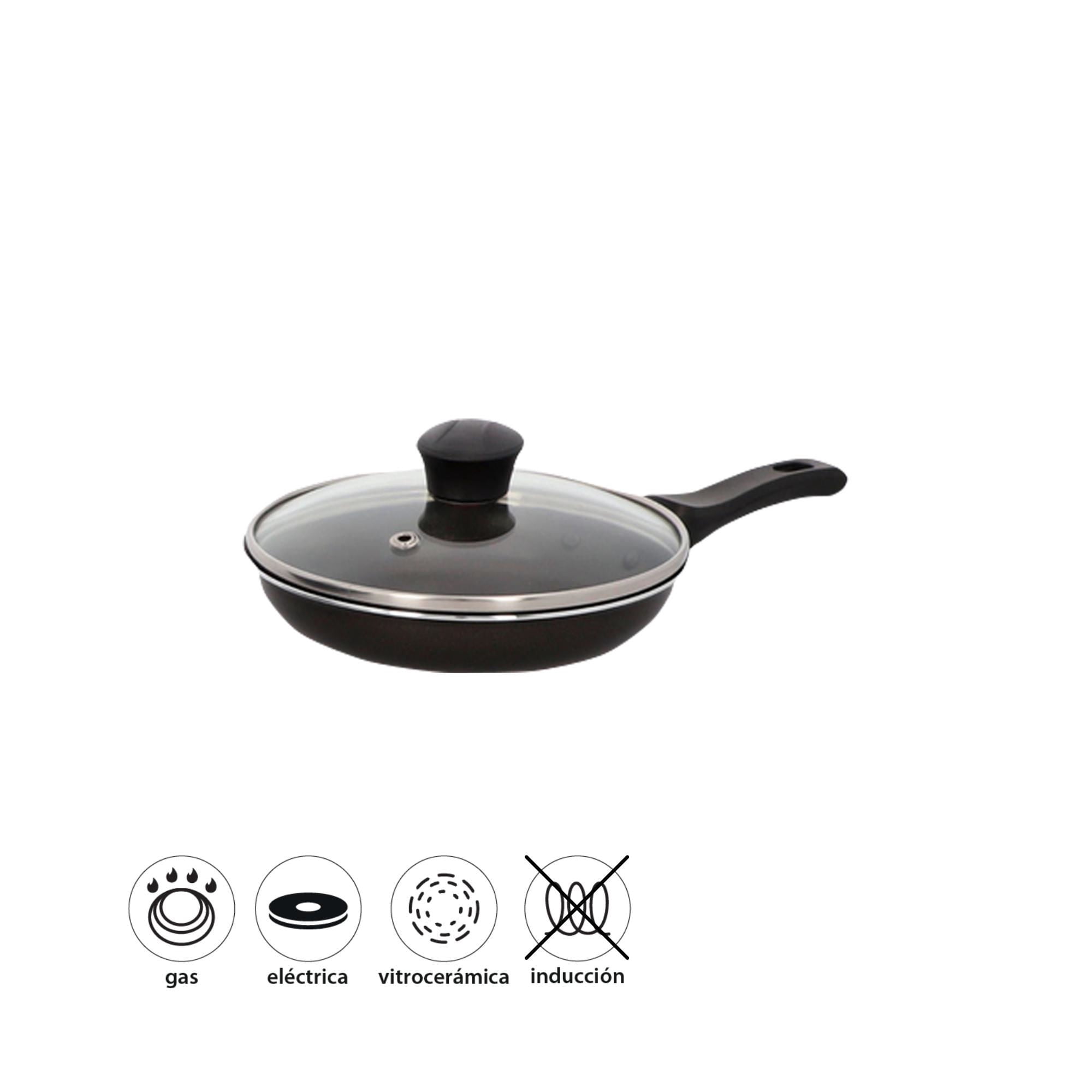 Tefal - Paila De Huevo Con Tapa 16 Cm Antiadherente Negro 2 Piezas