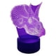 thumbnail image 4 of Lampara Ilusion 3D Dino Cabeza Triceratops de 7 colores, Base touch, 4 of 7