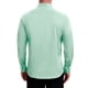 thumbnail image 3 of INSPIRE CHIC Camisas de Vestir Formales de Color Sólido con Cuello de Punta y Manga Larga para Hombre Verde 3XL, 3 of 5