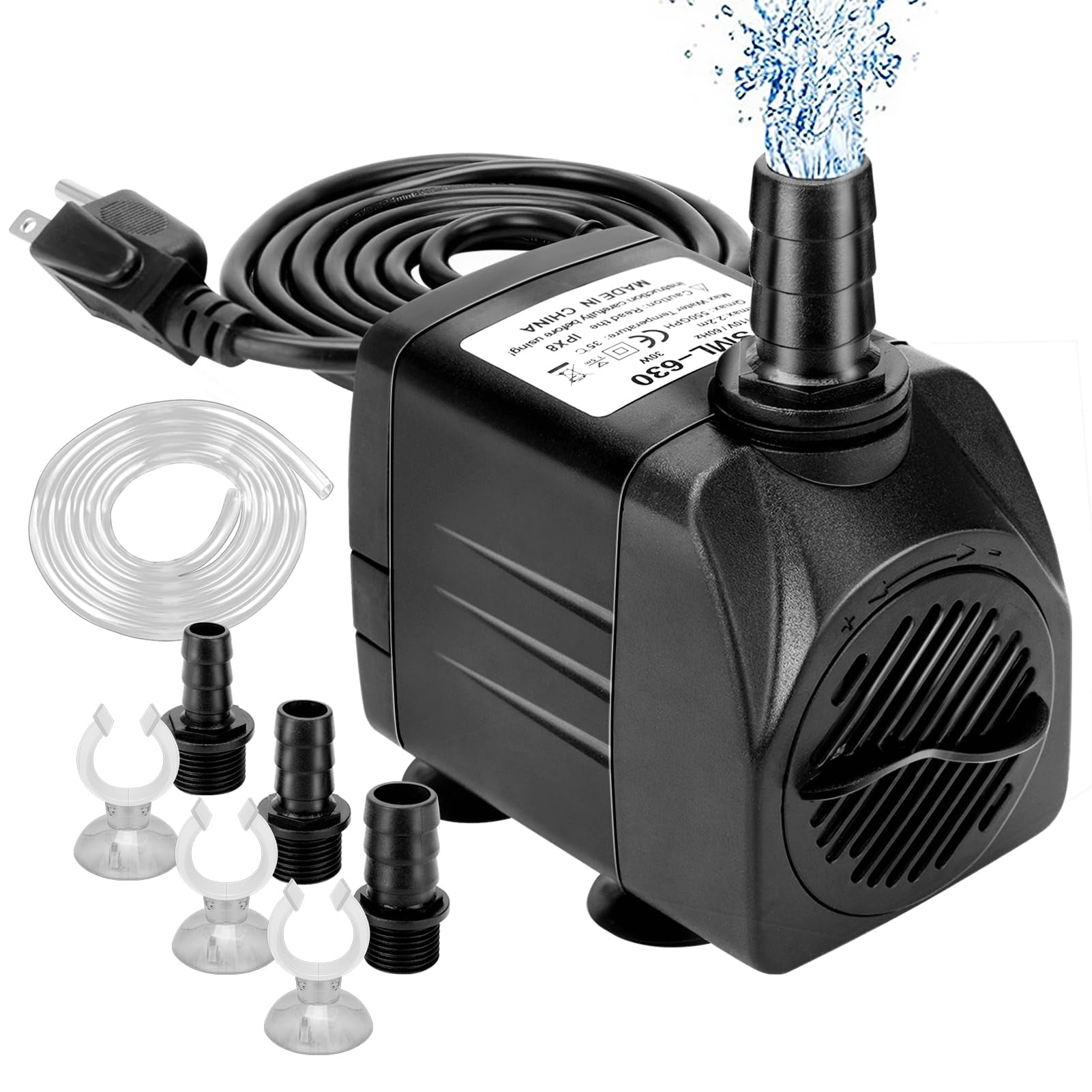 Bomba Sumergible Growneer 550gph 30w 2000l/h Para Acuario