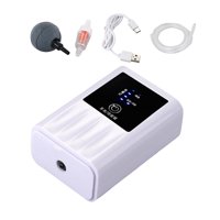 Magideal - Bomba De Aire Para Acuario Pequeño, Bomba De Oxígeno Para Pecera, Carga Usb Con Piedra Silenciosa Para Salida De Un Solo Orificio