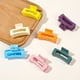 thumbnail image 1 of 4pcs Classic Frosted Square Hair Clips - Perfect for Girls & Women - Hollow Shark Claw Design, 1 of 5