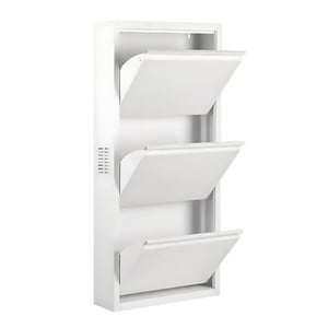 Prochef - Mueble Zapatero Mural 103X65X15 Cm. 3 Cajones Blanco