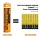 thumbnail image 3 of Batería recargable Pingju NI-MH AAA 1,2 V 700 mAh, paquete de 4, 3 of 7