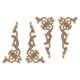 thumbnail image 1 of 4 Piezas De Madera Tallada Apliques Onlay Puerta Muebles Adornos Ornamentales 18x7CM, 1 of 3