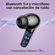 thumbnail image 2 of VEATOOL P91 Auriculares Inalámbricos, Auriculares Bluetooth V5.4 Estéreo con Micrófonos de Cancelación de Ruido, 60 Horas de Reproducción, Estuche Mini con Pantalla LED Dual, 2 of 7