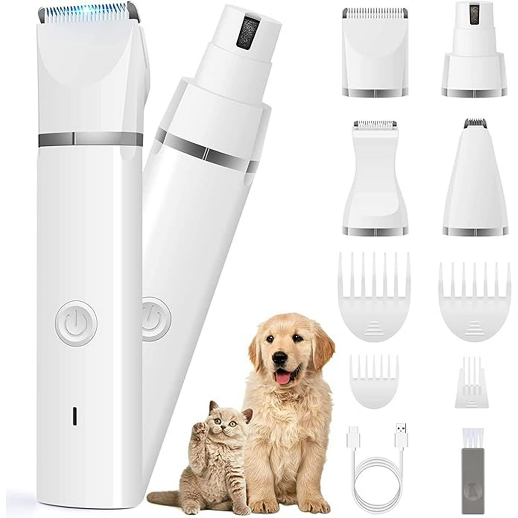 Veat00l - Afeitadora Multifuncional Para Mascotas, Eléctrica Silenciosa, Recargable Por Usb, Recorta El Pelo Alrededor De Las Patas, Ojos, Orejas, Cara Y Caderas