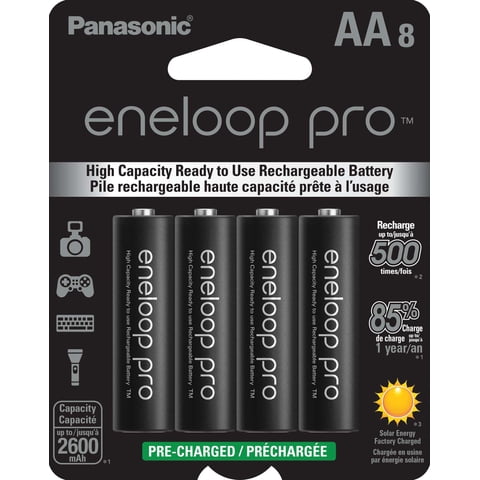 Baterías Recargables Eneloop Panasonic Bk-3Hcca8Ba Pro Aa X8