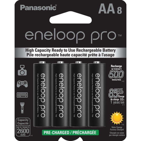 Baterías recargables Eneloop Panasonic BK-3HCCA8BA pro AA x8