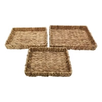 Genérico - Set 3 Cestas Almacenamiento Jacinto Trenzada Ecológica Jhn