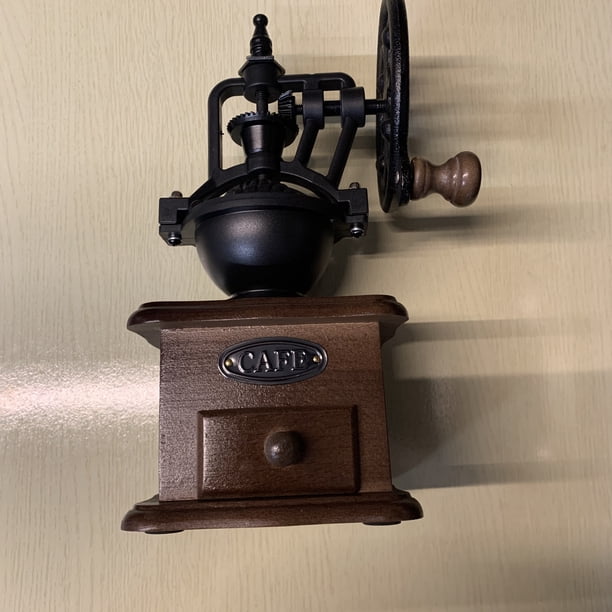 1pc Vintage Swing Wheel Coffee Grinder, Household Coffee Grinder, Manual Coffee Grinder, Portable Hand Coffee Grinder For Home Office