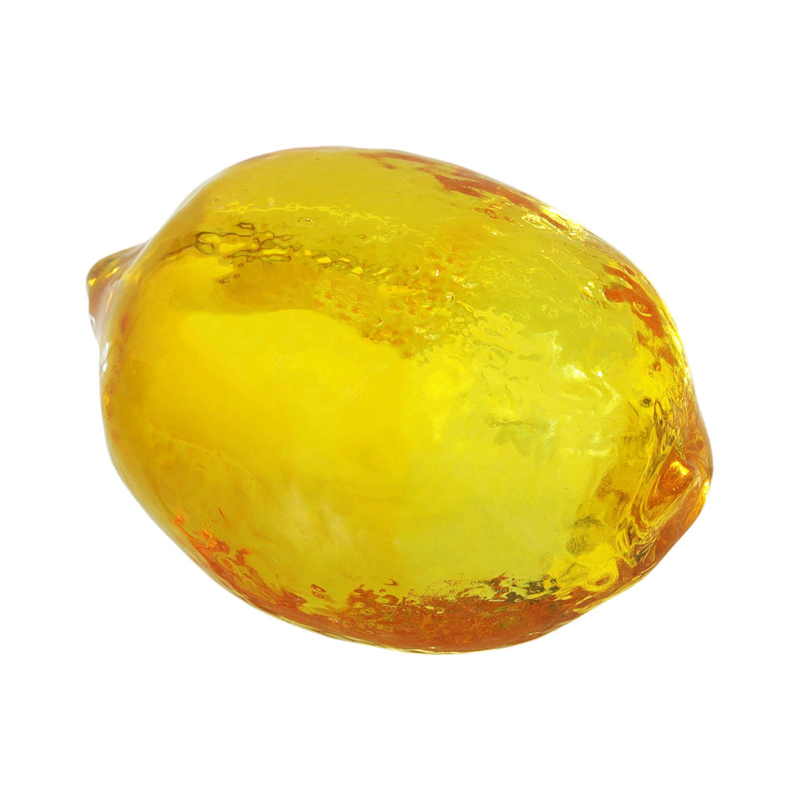 Bothyi - Estatuilla De Fruta, Decoración De Mesa Amarilla Bonita Para Estantería, Escritorio, Decoración Del Hogar, 59X40Mm, Limón