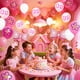 thumbnail image 2 of Set de globos zheiuyjie de 64 piezas, 12" rosa, fiesta temática de caricaturas, 2 of 6