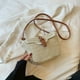thumbnail image 1 of Summer Woven Straw Bag, Handmade Crossbody Bag, Boho Style Beach Travel Bag, 1 of 3