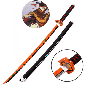 Sm - Cosplay Espada Kamado Tanjiro Fuego Kimetsu No Yaiba