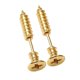 thumbnail image 1 of 1 Par De Los Hombres \ 's De Acero Inoxidable De Los Pernos Prisioneros Del Oído Pendientes Tornillo 316l Fresco De Oro, 1 of 3