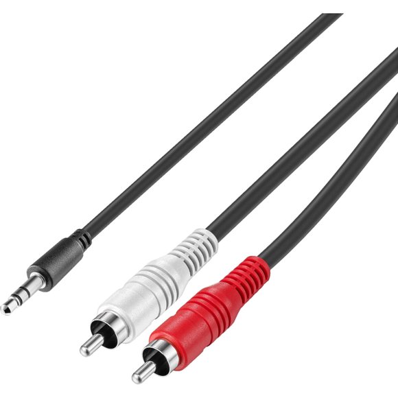 Cable de audio Best Buy Essentials de 3,5 mm a RCA, 6 pies (1,83 m)