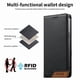 thumbnail image 4 of Funda Tipo Cartera de Cuero Sintético para Samsung Galaxy S22 Plus Bloqueo RFID, con Ranuras para Tarjetas y Bolsillo para Efectivo, Cierre Magnético Fuerte Negro, 4 of 6