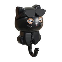 Bothyi - Gancho De Pared Lindo Creativo Para Baño Decorativo Cocina Perchero Montaje En Pared Negro