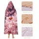 thumbnail image 4 of Flor de Cerezo Manta Capa con Capucha Anti-Bolitas, Manta de Lana Ártica Suave, Manta Portátil de Felpa Ligera y Lujosa, Poncho para Siesta en Casa y Oficina, 100*130cm, 4 of 6