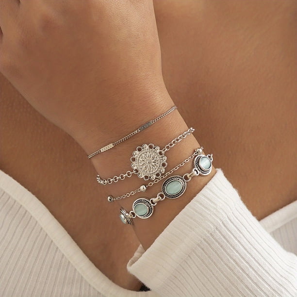 4pcs of Elegant Women's Bracelets - Perfect for Any Occasion!