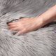 thumbnail image 5 of Alfombra Ashler de piel sintética Fluffy Shaggy de 60 x 180 cm, color gris, lavable a máquina, 5 of 7