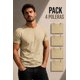 thumbnail image 1 of Pack 4 Poleras Basicas Cuello Redondo 100% Algodon 200g Beige M Lisa, 1 of 3