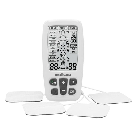 MEDISANA | Electroestimulador 3 en 1 Tens, EMS y Masejador TT200 4 Electrodos Para Aliviar el Dolor