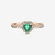 thumbnail image 5 of Anillo Pandora Corazón Elevado Brillante Oro Rosa 14k, 5 of 6