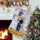 thumbnail image 1 of Calcetín de Navidad Desmarcar Chico de Oro Lino Blanco 45cm x 32cm, 1 of 5