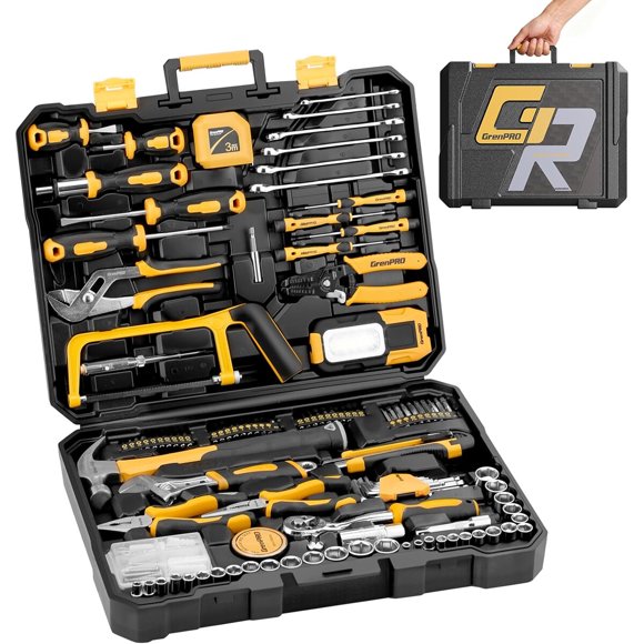 Kit de Herramientas Grenpro de 218 Piezas de Acero Forjado para el Hogar