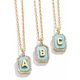 thumbnail image 2 of Collar BaubleBar de Oro Chapado con Turquesa y Letra Inicial, 2 of 6