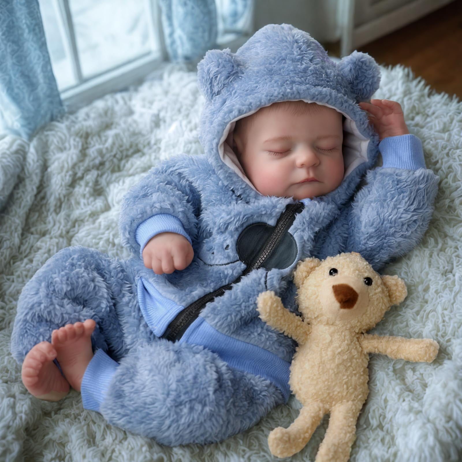 Muñeca Reborn Babeside Noah De 50 Cm Con Kit De Alimentación, Caja De Regalo Para Mayores De 3